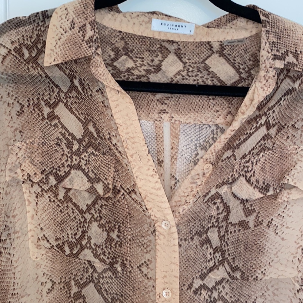 Equipment sheer snake skin button down - Picture 2 of 3